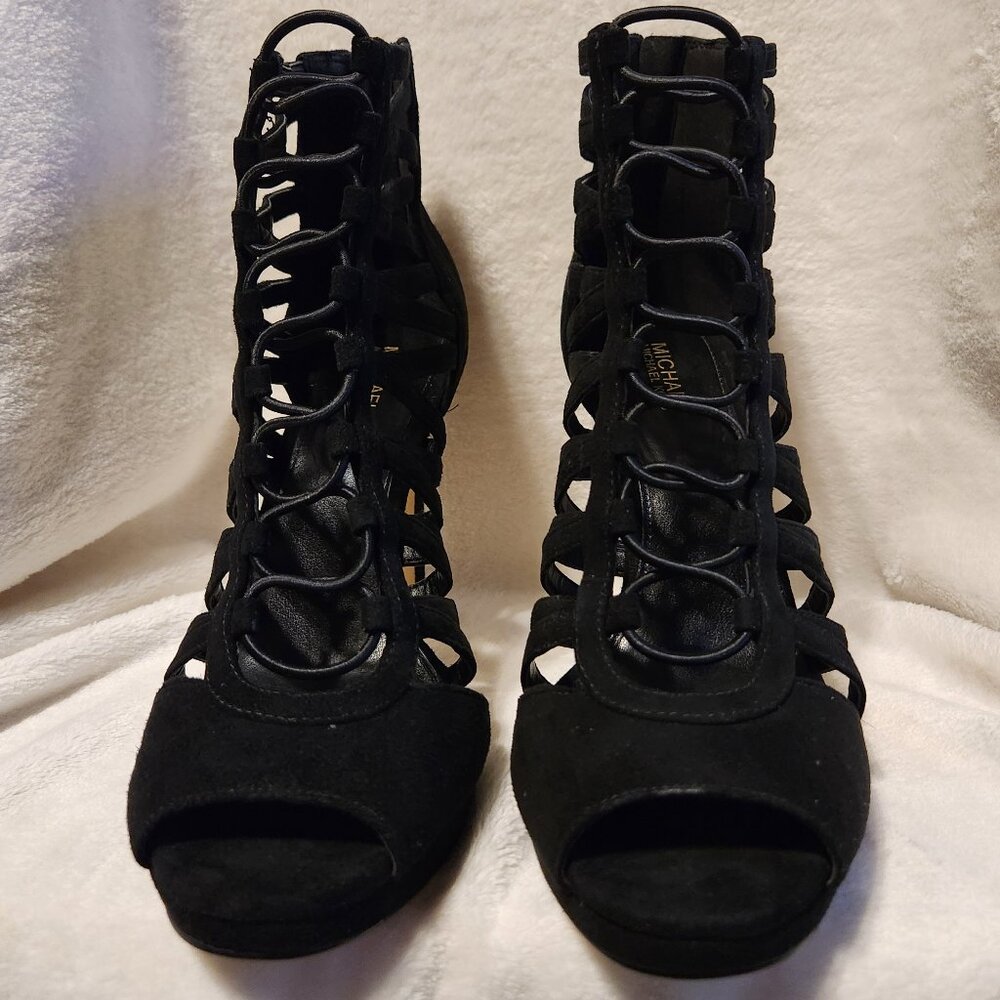 Michael Kors Black Suede Platform Heels